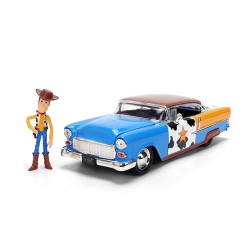 Toy Story 1955 Chevrolet Bel Air with Woody | 1:24 Die-Cast | Jada Toys