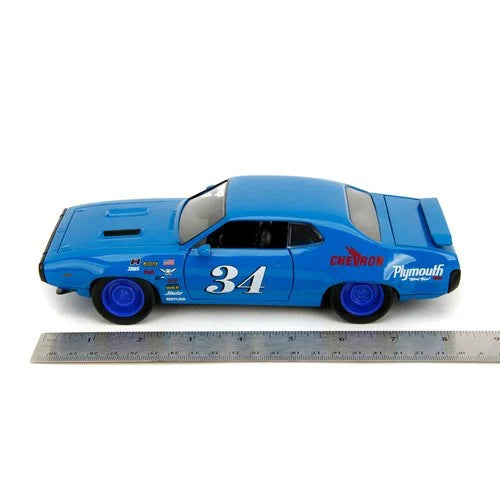 Bigtime Muscle 1972 Plymouth GTX Glossy Blue 1:24 Scale Die-Cast Metal Vehicle (ETA JANUARY 2025)