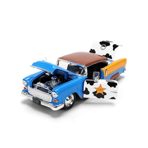 Toy Story 1955 Chevrolet Bel Air with Woody | 1:24 Die-Cast | Jada Toys