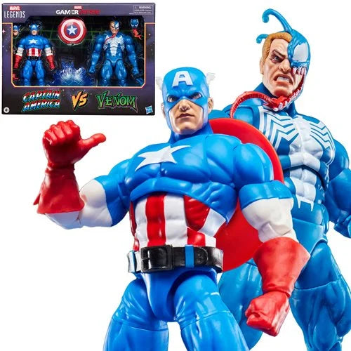 Marvel Legends Series Gamerverse Captain America vs. Venom 6-Inch Action Figures