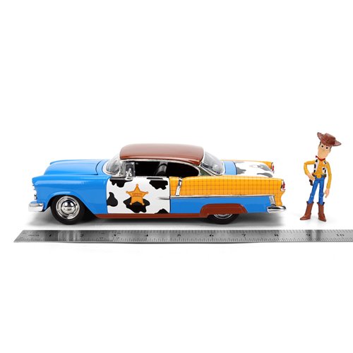 Toy Story 1955 Chevrolet Bel Air with Woody | 1:24 Die-Cast | Jada Toys