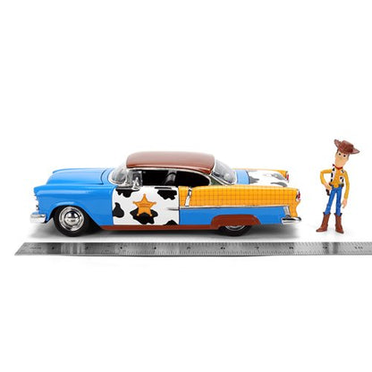 Toy Story 1955 Chevrolet Bel Air with Woody | 1:24 Die-Cast | Jada Toys