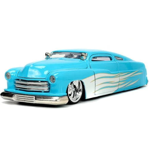 Bigtime Muscle 1951 Mercury Coupe Blue and White Flames 1:24 Scale Die-Cast Metal Vehicle (ETA JANUARY 2025)