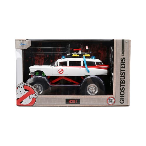 Hollywood Rides Ghostbusters Ecto-1 Monster Truck 1:24 Scale Die-Cast Metal Vehicle