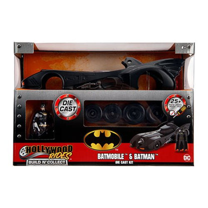 Batman 1989 Movie Batmobile 1:24 Scale Die-Cast Metal Model Kit with Batman Figure
