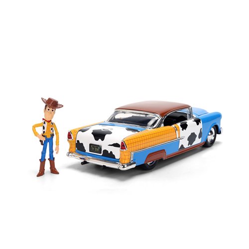 Toy Story 1955 Chevrolet Bel Air with Woody | 1:24 Die-Cast | Jada Toys