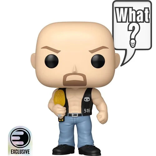 WWE Stone Cold Steve Austin (What?) Pop! Sayings Funko Pop! Vinyl Figure #185 - Entertainment Earth Exclusive
