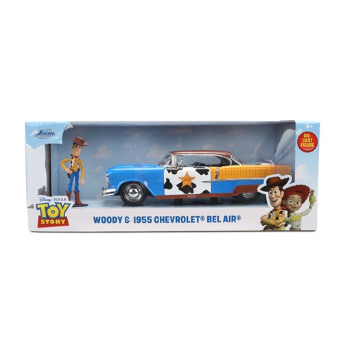 Toy Story 1955 Chevrolet Bel Air with Woody | 1:24 Die-Cast | Jada Toys