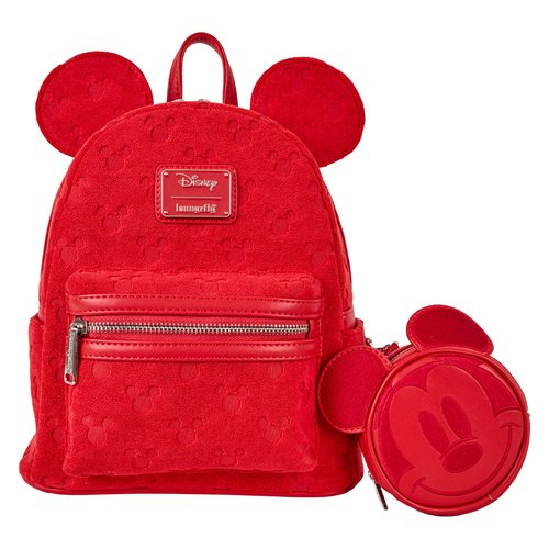 Disney Mickey Ears Red Burnout Mini-Backpack
