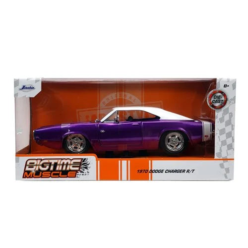 Bigtime Muscle 1970 Dodge Charger R/T Candy Purple 1:24 Scale Die-Cast Metal Vehicle (ETA JANUARY 2025)