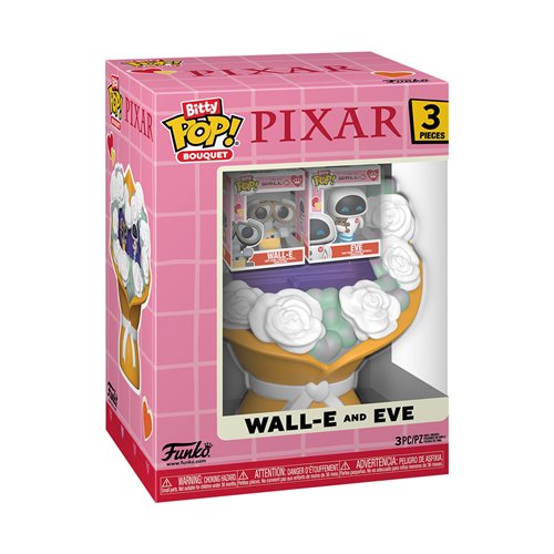 Wall-E Valentines Wall-E and Eve Funko Bitty Pop! Mini-Figure Bouquet (ETA APRIL / MAY 2025)