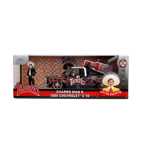 Tapatio Day of the Dead 1985 Chevy C10 1:24 Scale Die-Cast Metal Vehicle with Charro Man Figure