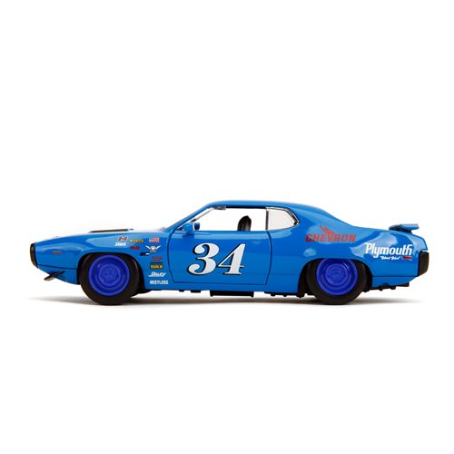 Bigtime Muscle 1972 Plymouth GTX Glossy Blue 1:24 Scale Die-Cast Metal Vehicle (ETA JANUARY 2025)