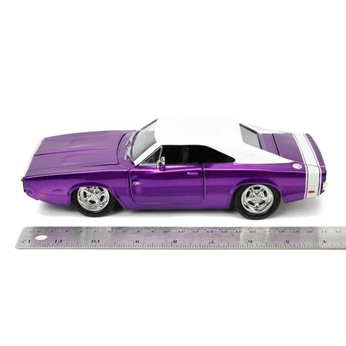 Bigtime Muscle 1970 Dodge Charger R/T Candy Purple 1:24 Scale Die-Cast Metal Vehicle (ETA JANUARY 2025)