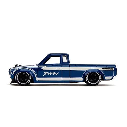 JDM Tuners 1972 Datsun 620 Pickup Gloss Blue 1:24 Scale Die-Cast Metal Vehicle (ETA JANUARY 2025)