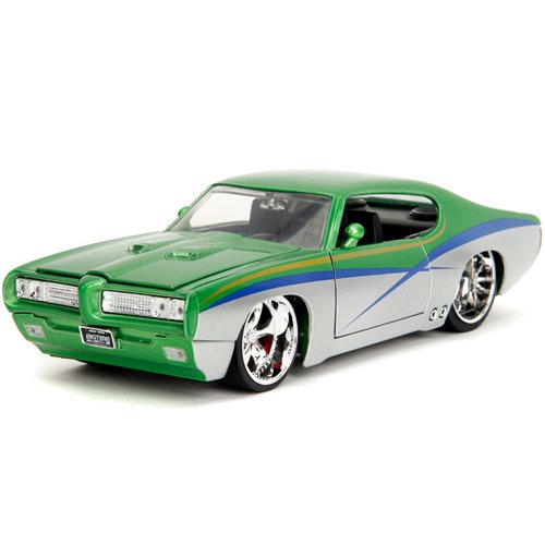 Bigtime Muscle 1969 Pontiac GTO Candy Silver and Green 1:24 Scale Die-Cast Metal Vehicle (ETA JANUARY 2025)