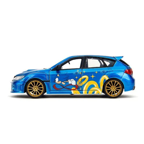 Sonic the Hedgehog 2012 Subaru Impreza WRX STI 1:24 Scale Die-Cast Metal Vehicle with Figure