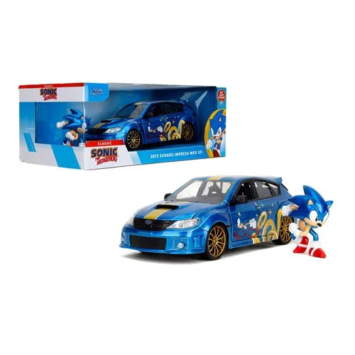 Sonic the Hedgehog 2012 Subaru Impreza WRX STI 1:24 Scale Die-Cast Metal Vehicle with Figure