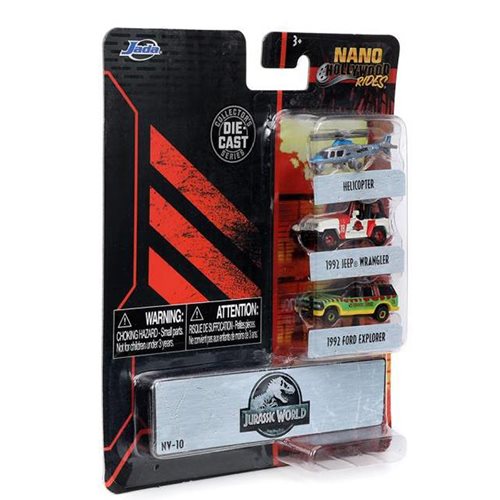 Jurassic Park Nano Hollywood Rides Vehicle 3-Pack