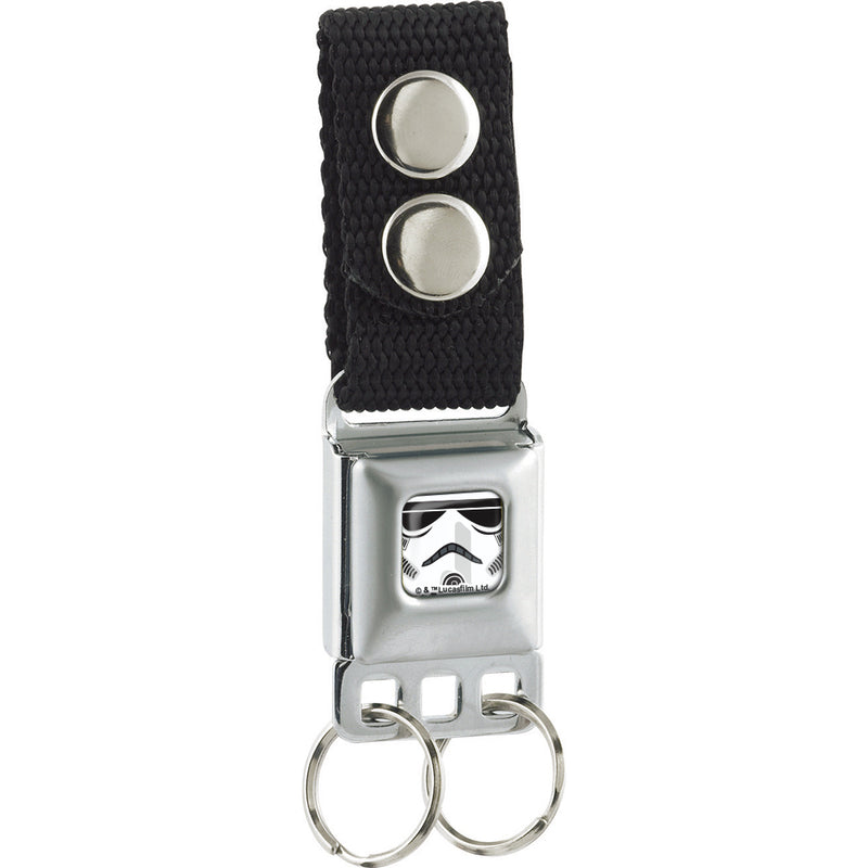 KEYCHAIN - STAR WARS STORMTROOPER FACE CLOSE-UP FULL COLOR WHITE BLACK