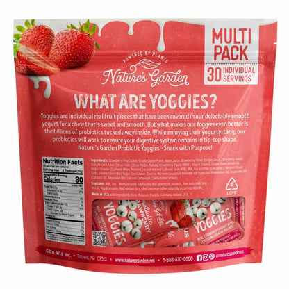 Nature's Garden, Probiotic Strawberry Yoggies, 30-count