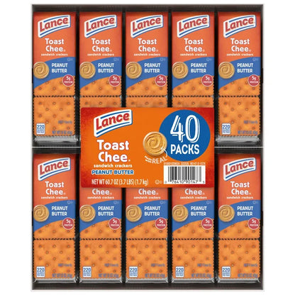 Lance Sandwich Crackers, Toastchee, 1.52 oz, 40-count