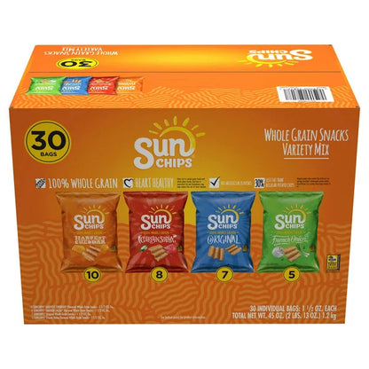 SunChips Whole Grain, Variety, 1.5 oz, 30-count