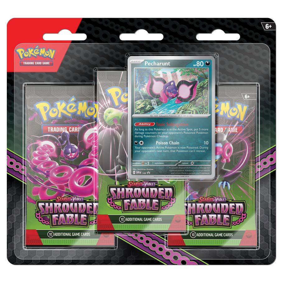 Pokémon TCG: Scarlet & Violet 6.5: Shrouded Fable: 3-Booster Blister (ETA AUGUST/SEPTEMBER 2024)