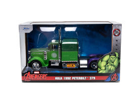 Marvel 1:24 Big Rig Hulk 1992 Peterbilt 379 Die-Cast Car (ETA JULY /AUGUST 2024)