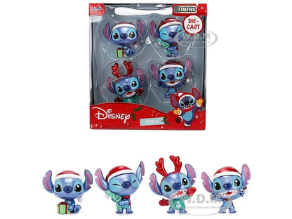 Lilo and Stitch Stitch Holiday MetalFigs 2 1/2-Inch Die-Cast Metal Mini-Figure 4-Pack
