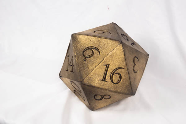 Giant D20 Die 10" Tall Display Prop