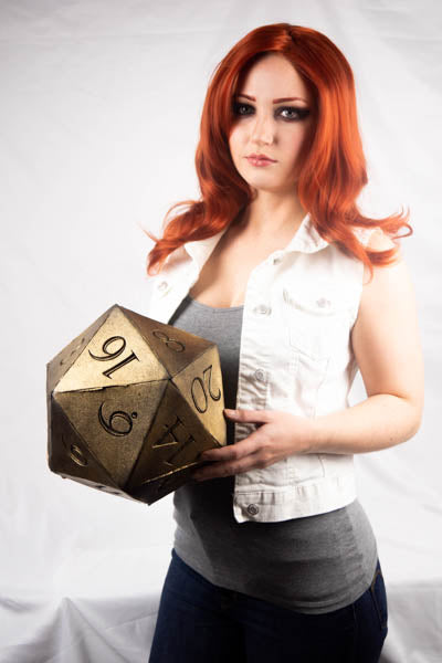 Giant D20 Die 10" Tall Display Prop