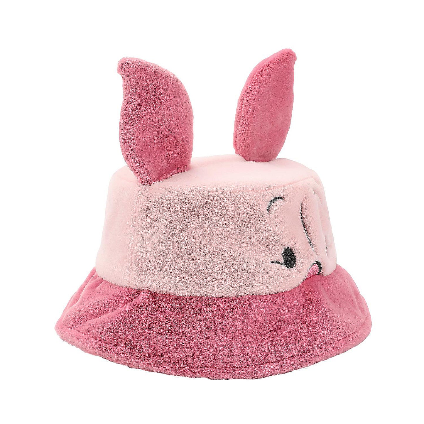 Winnie The Pooh Piglet Pink Short Faux Fur Bucket Hat
