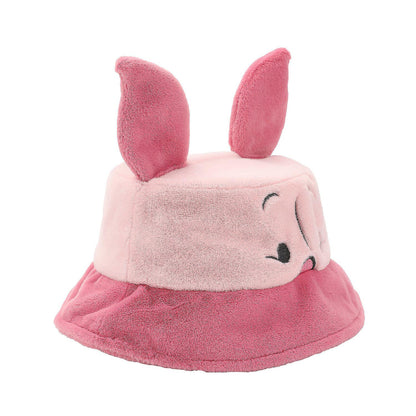 Winnie The Pooh Piglet Pink Short Faux Fur Bucket Hat