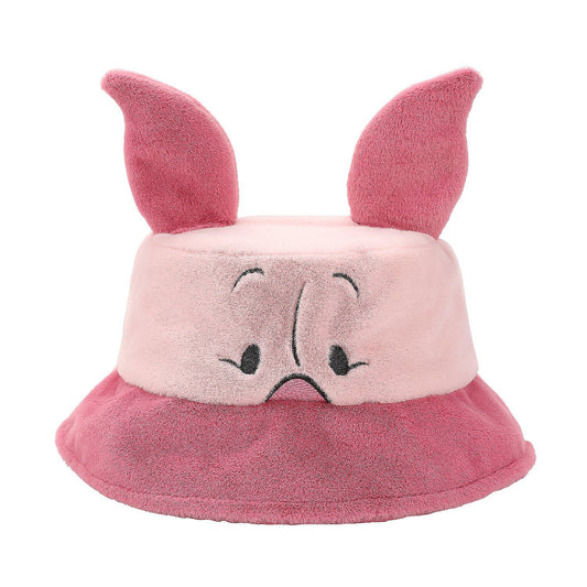 Winnie The Pooh Piglet Pink Short Faux Fur Bucket Hat