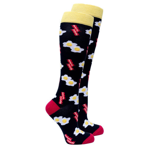 Women's Bacon and Eggs Knee High Socks