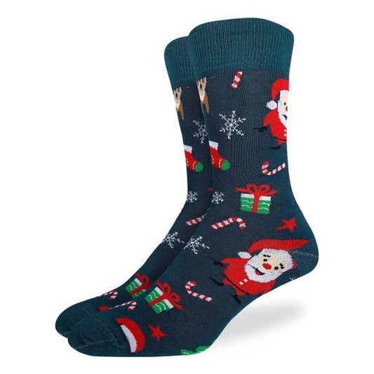 Men's Santa and Rudolf Socks